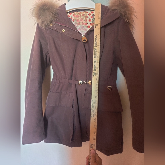 Italian fur trim parka Medium - Picture 4 of 10